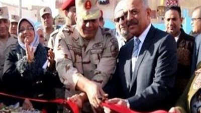 القوات المسلحة تشارك مؤسسات المجتمع المدني في افتتاح أعمال تطوير مدرسة للصم وضعاف السمع بالسويس