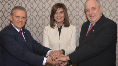 وزيرة الهجرة تلتقي نائب وزير الخارجية اليوناني والمفوض الرئاسي للشئون الإنسانية والقبارصة المغتربين