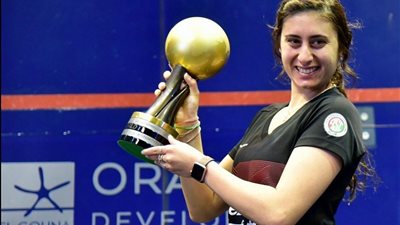 نور الشربينى تفوز باللقب الثالث فى بطولة جى بى مورجان للاسكواش 