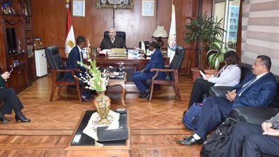 ئيس جامعة مدينة السادات يستقبل نائب رئيس جامعة بحر دار بأثيوبيا والوفد المرافق له