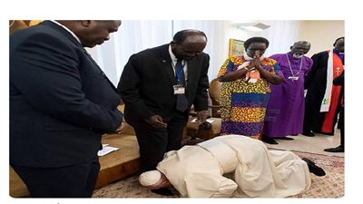 اليسا تغرد حول حادثة تقبيل البابا فرانسيس لقدمي رئيس جنوب السودان