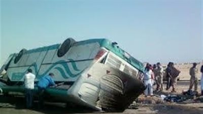 اصابة 25 فى انقلاب اتوبيس بالعاشر من رمضان