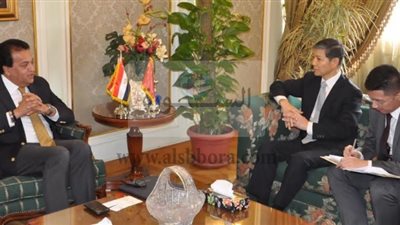 وزير التعليم العالى يستقبل السفير الصينى بالقاهرة