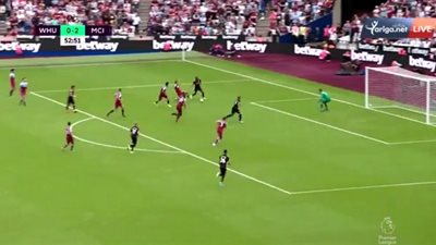 اهداف مباراة مانشستر سيتى فى شباك وست هام بافتتاحية الدورى الانجليزى.. فيديو