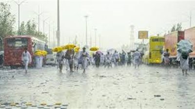 أمطار غزيرة على صعيد جبل عرفات