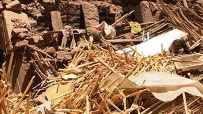 هبوط أرضي بمنزل و إخلاؤه من قاطنيه بمدينة طهطا