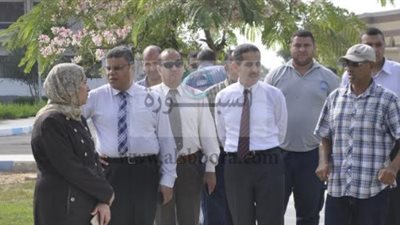 رئيس قناة السويس  يتفقد المدن الجامعية ..صور