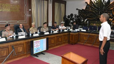 السيسى يحضر اختبارات كشف الهيئة لطلاب الكلية الحربية  الجدد