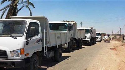 رفع ألف طن قمامة ومخلفات بمراكز سوهاج  وزراعة 500 شجرة بطهطا