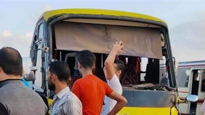 تصادم بين أتوبيسين على الطريق الدولي بين الدقهلية وبورسعيد يُسفر عن اصابة 19 شخصاً