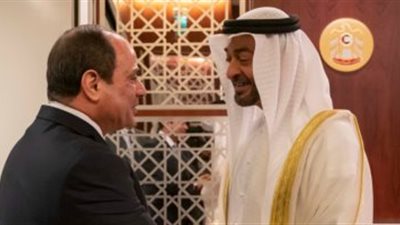 شاهد كيف رحب ولي عهد أبو ظبي بالرئيس السيسي في الإمارات 
