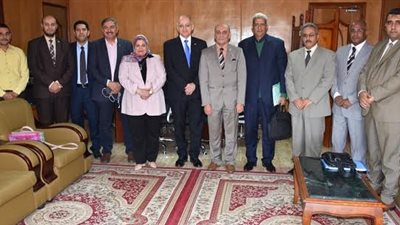 خبراء التطوير بالتعليم العالى يزورون مركز القياس والتقويم بجامعة مدينة السادات