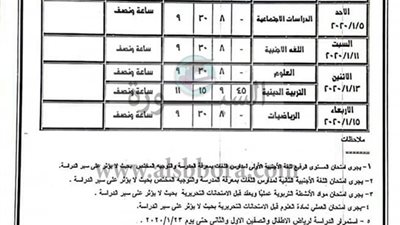 هام| جداول امتحانات لجميع المراحل بمحافظة أسيوط الترم الأول.. 