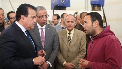  وزير التعليم العالي يتفقد مجمع التعليم التكنولوجي المتكامل بالفيوم
