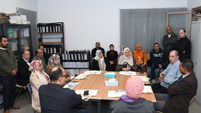 المكتبة المركزية بالجامعة الألمانية تستضيف مديري ادارات مكتبات جامعة حلوان للوقوف على أحدث تقنياتها