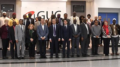 الجامعة الألمانية بالقاهرة تستقبل وفد إعلامى ممثل ل 23 دولة أفريقية 