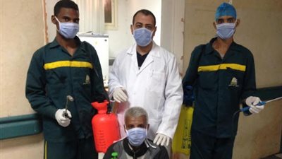 حملة تطهير وتعقيم لجميع منشآت مستشفيات قنا الجامعية