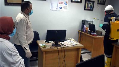 استمرار أعمال تطهير المباني الحكومية ودور العبادة والمدارس وأماكن التجمعات بسوهاج