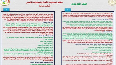 التعليم تعلن المشروعات البحثية للصف الاول التجارى العام ومزدوج