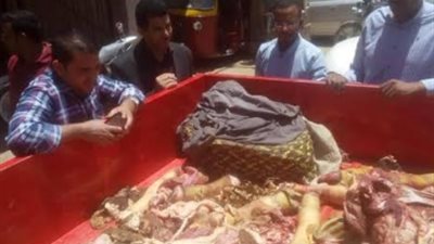  ضبط نصف طن لحوم غير صالحة بالبلينا