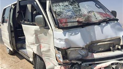 اصابة 6 طالبات ثانوية العامة فى حادث تصادم سيارة ميكروباص 