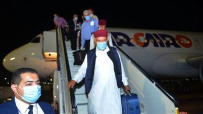 وفد القبائل الليبية يهتف 