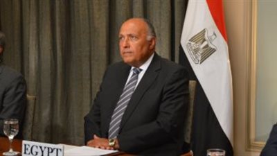  سامح شكري: مصر لن تسمح بتعرض أمنها القومى للخطر نتيجةً التطورات فى ليبيا 