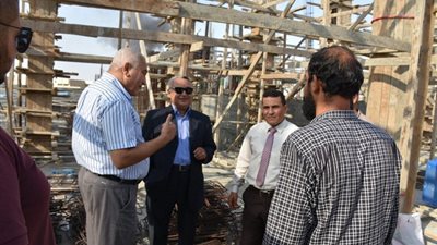 بيومى فى جولة لتفقد الأعمال الإنشائية بجامعة مدينة السادات 