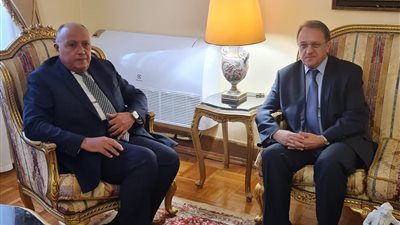 وزير الخارجية سامح شكري يستقبل نائب وزير الخارجية الروسي أثناء زيارته لموسكو