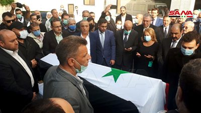 تشييع جثمان وزير الخارجية السورى وليد المعلم وسط حضور شعبى ورسمي