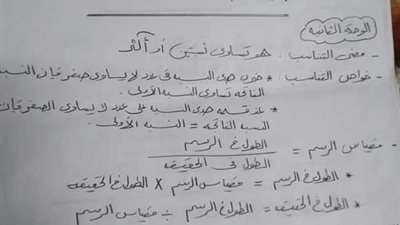 مراجعة نهائية على منهج التيرم الاول للرياضيات للصف السادس الابتدائى
