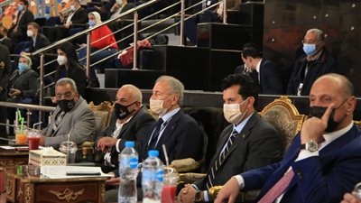 وزير الرياضة يشهد مباراة مصر وروسيا ببطولة العالم لليد بصالة ستاد القاهرة 