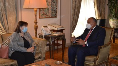 وزير الخارجية يستقبل الممثلة الخاصة للاتحاد الأوروبي لعملية السلام في الشرق الأوسط