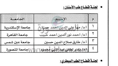 بالأسماء.. قوائم مرشحى المجلس الأعلى للجامعات فى  لجان اختيار عمداء الكليات.. مستند