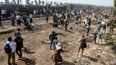  مستشفي بنها الجامعي يستقبل  65 مصابا من ضحايا حادث قطار طوخ