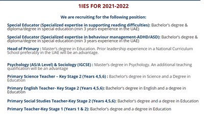 مدرسة جواهر دبي تعلن عن وظائف جديدة للمعلمين والمعلمات