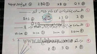 عاجل.. أول صورة لتسريب أسئلة امتحان الفيزياء لطلاب الثانوية العامة
