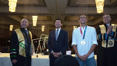 الأكاديمية العربية تكرم الطلاب الحاصلين ميداليات بدورة الألعاب الأولمبية بطوكيو ٢٠٢٠