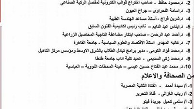 اسماء العلماء والاساتذة المكرمين في 