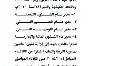 تعليم الوادي الجديد تعلن عن حاجتها لشغل وظائف قيادية  جديدة ..ننشر التفاصيل