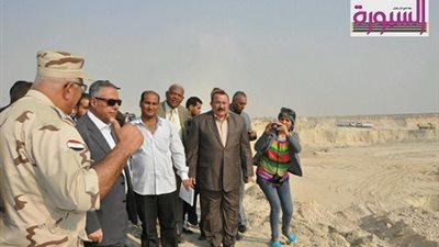 ابوالنصر يزور مشروع حفر قناة السويس بعد جولته بالاسماعيلية
