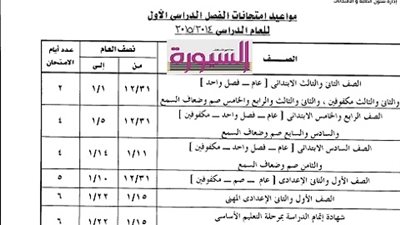 تبدأ 31 ديسمبر .. ننشر مواعيد امتحانات النقل لجميع المراحل بمحافظة الجيزة