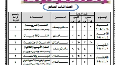 ننشر جدول امتحانات ابناؤنا في الخارج 2015 بدولة سلطنة عمان