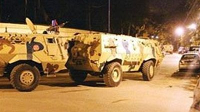 القوات المسلحة تدفع بتعزيزات امنية الي حلوان