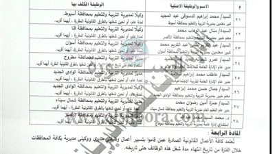 عاجل ننفرد بالأسماء.. اكبر حركة تغييرات لقيادات المديريات والديوان العام شملت جميع المحافظات