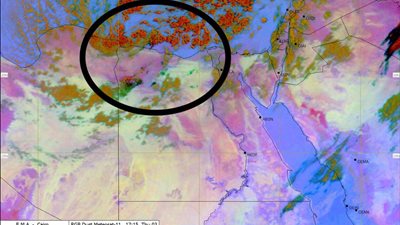 الأرصاد الجوية: غدا الجمعة ذروة حالة عدم الاستقرار فى الطقس
