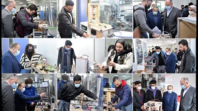 كلية هندسة وعلوم المواد بالجامعة الألمانية تنظم معرض للمشروعات التطبيقية لطلابها