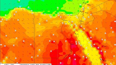 الأرصاد الجوية: غدا الأحد ذورة موجة شديدة الحرارة علي جميع المحافظات