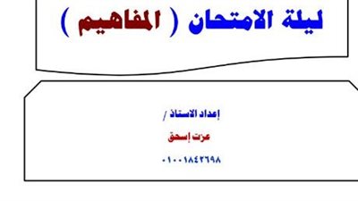 شرح الجزء الاول من ورقة المفاهيم فى التاريخ للثانوية العامة