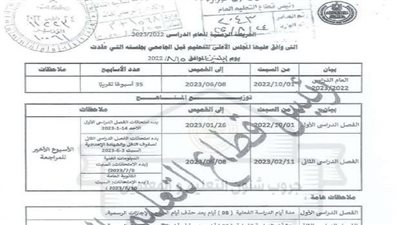 تعرف على الاجازات الرسمية وعدد ايام الدراسة فى الترم الاول للعام الجديد